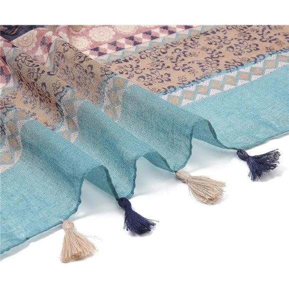 Boho Scarf for Women Floral 10 - Picture 4 of 5